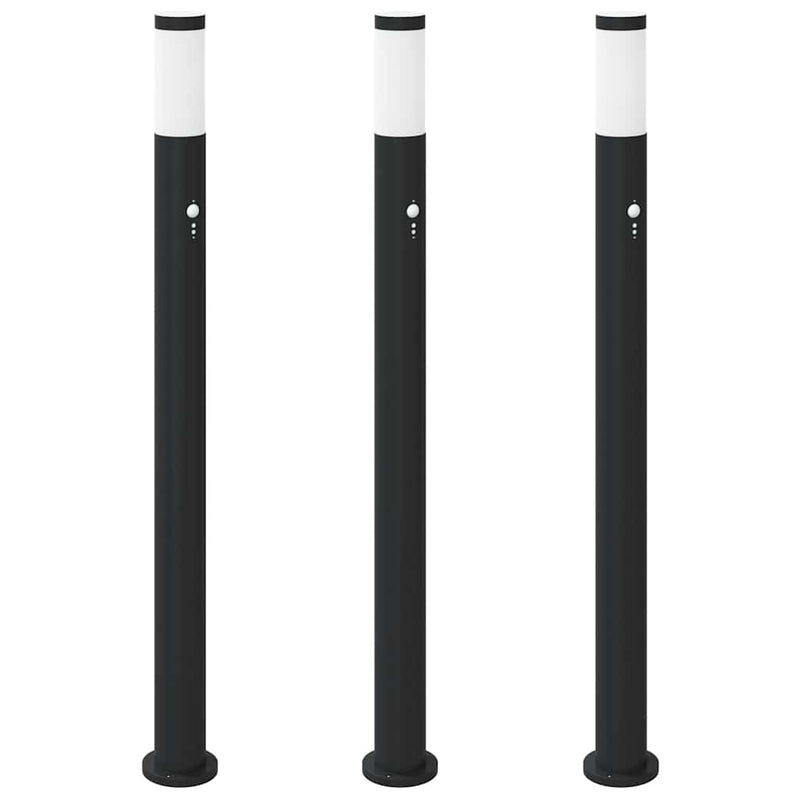 Chargez l'image dans la visionneuse de la galerie, Vidaxl bolderverlichting met sensor 3 stuks 110 cm rvs ip44
