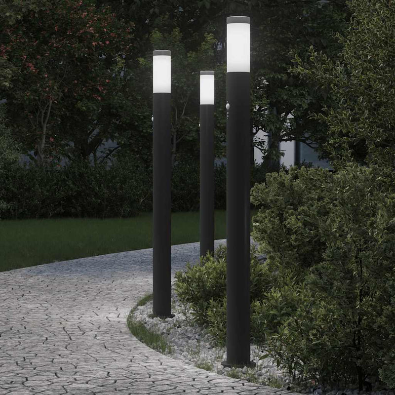 Chargez l'image dans la visionneuse de la galerie, Vidaxl bolderverlichting met sensor 3 stuks 110 cm rvs ip44
