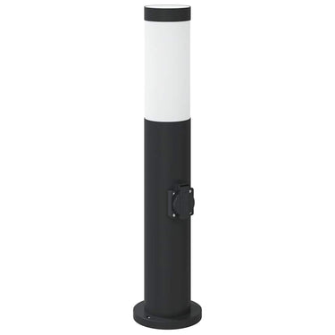 Vidaxl bolderarmatuur met stopcontact 50 cm rvs ip44