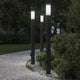 Vidaxl bolderverlichting met stopcontact 3 stuks 110 cm roestvrij staal ip44