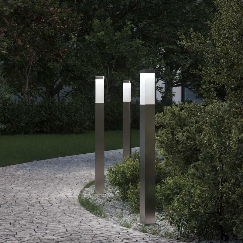 Chargez l'image dans la visionneuse de la galerie, Vidaxl bolderverlichting 3 stuks 80 cm rvs ip44
