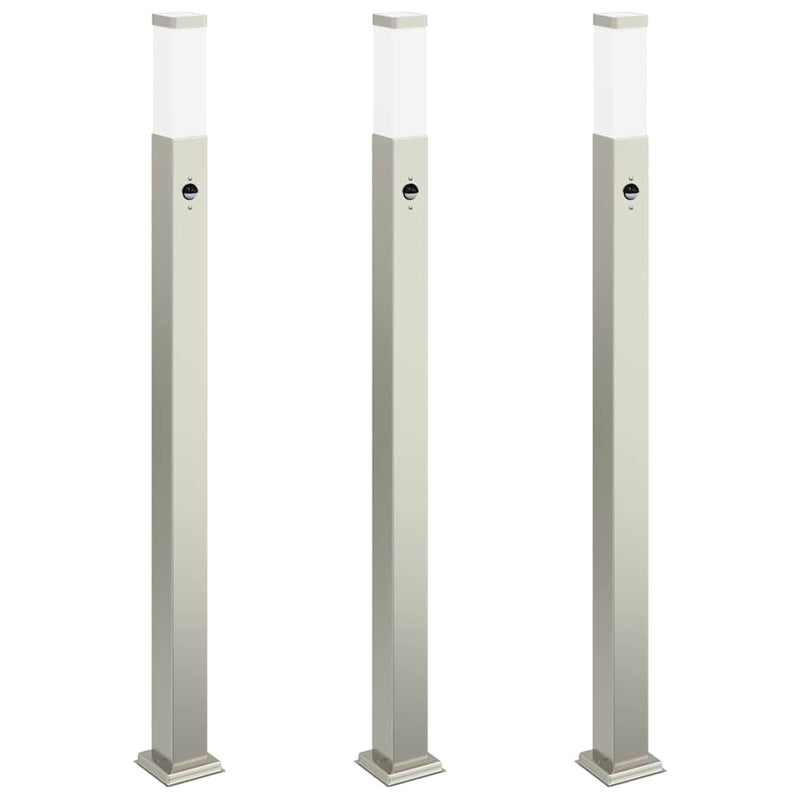 Chargez l'image dans la visionneuse de la galerie, Vidaxl bolderverlichting met sensor 3 stuks 110 cm rvs ip44
