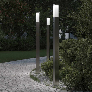 Vidaxl bolderverlichting met sensor 3 stuks 110 cm rvs ip44