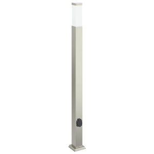 Vidaxl bolderarmatuur met stopcontact 110 cm rvs ip44