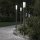 Vidaxl bolderverlichting met stopcontact 3 stuks 110 cm rvs ip44