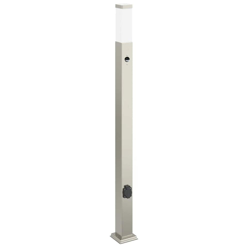 Chargez l'image dans la visionneuse de la galerie, Vidaxl bolderarmatuur met sensor en stopcontact 110 cm roestvrij staal ip44
