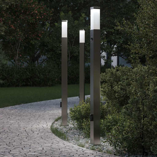 Vidaxl bolderverlichting met sensor en stopcontact 3 stuks 110 cm