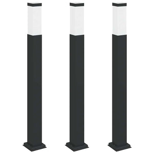 Vidaxl bolderverlichting 3 stuks 80 cm zwart ip44