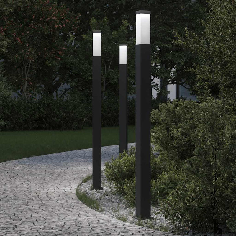 Afbeelding laden in galerijviewer, Vidaxl bolderverlichting 3 stuks 110 cm zwart ip44
