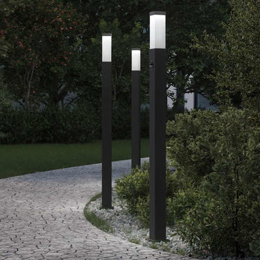Vidaxl bolderverlichting met sensor 3 stuks 110 cm zwart ip44
