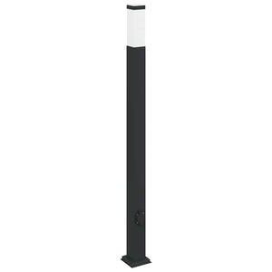 Vidaxl bolderarmatuur met stopcontact 110 cm zwart ip44