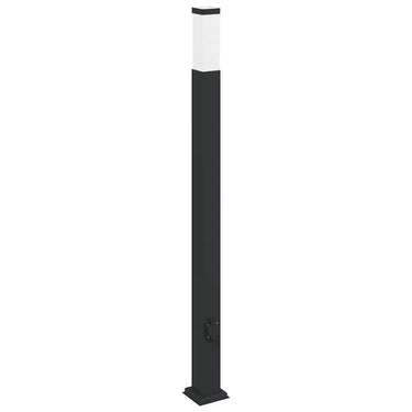 Vidaxl bolderarmatuur met stopcontact 110 cm zwart ip44
