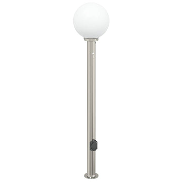 Vidaxl bolderarmatuur met sensor en stopcontact 120 cm roestvrij staal ip44