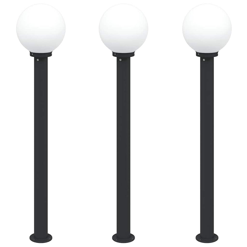 ギャラリービューアに画像をロードする, Vidaxl bolderverlichting 3 stuks 120 cm zwart ip44
