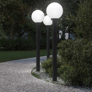 Vidaxl bolderverlichting 3 stuks 120 cm zwart ip44