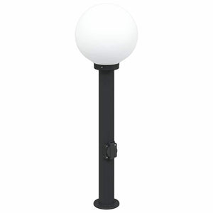 Vidaxl bolderarmatuur met stopcontact 80 cm zwart ip44