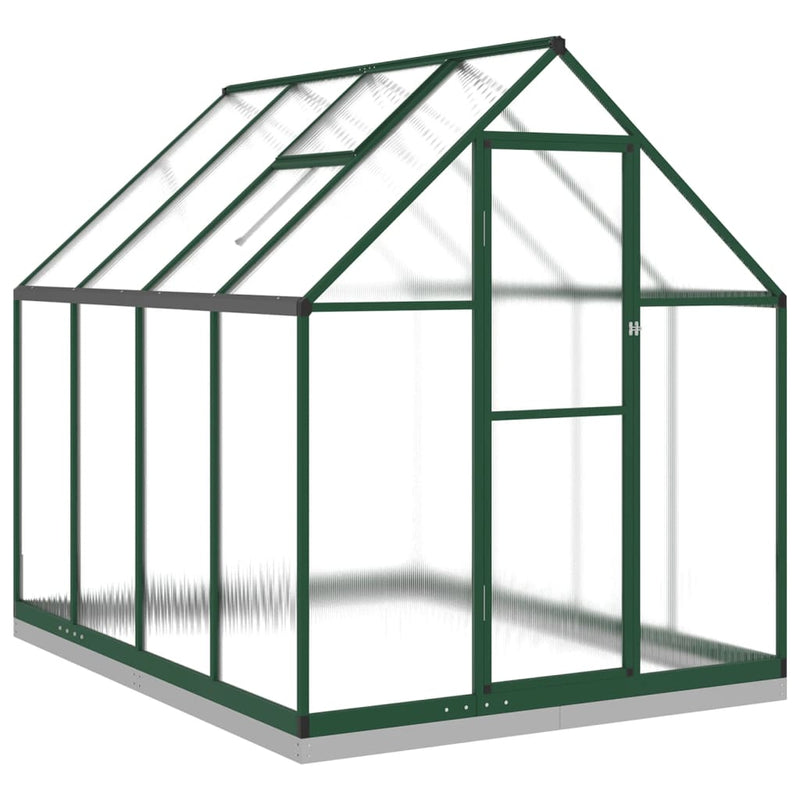 Load image into Gallery viewer, VidaXL Tuinkas met basisframe 224x169x202 cm aluminium groen
