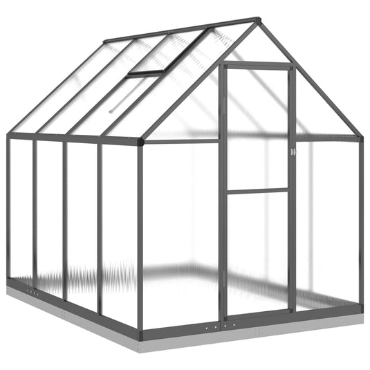VidaXL Tuinkas met basisframe 224x169x202 cm aluminium antracietkleur