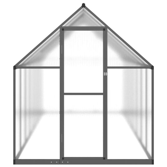 VidaXL Tuinkas met basisframe 445x169x195 cm aluminium antracietkleur