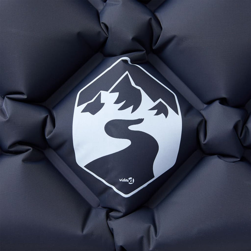 Load image into Gallery viewer, Vidaxl kampeermatras met kussen opblaasbaar 1-persoons grijs
