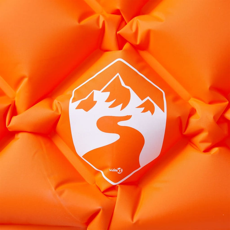 Load image into Gallery viewer, Vidaxl kampeermatras met kussen opblaasbaar 1-persoons oranje
