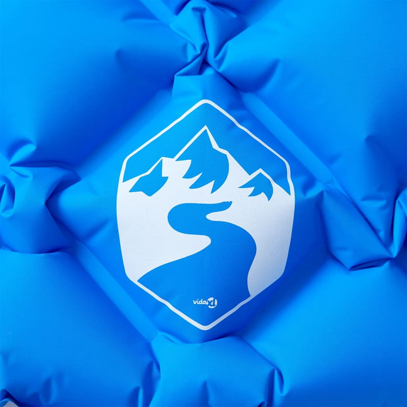 Load image into Gallery viewer, Vidaxl kampeermatras met kussen opblaasbaar 1-persoons blauw
