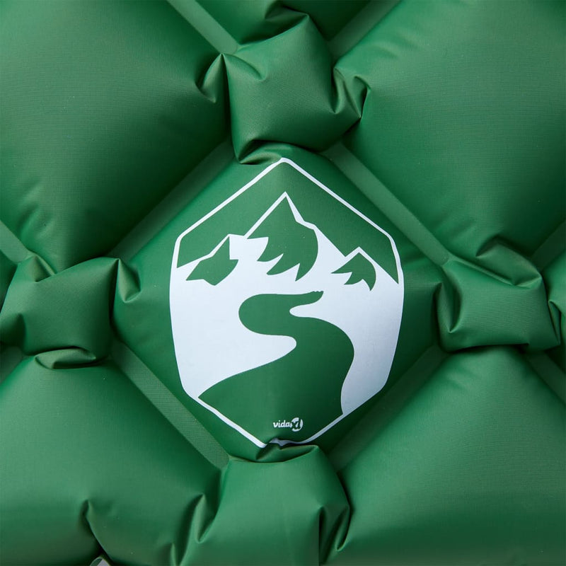 Load image into Gallery viewer, Vidaxl kampeermatras met kussen opblaasbaar 1-persoons groen
