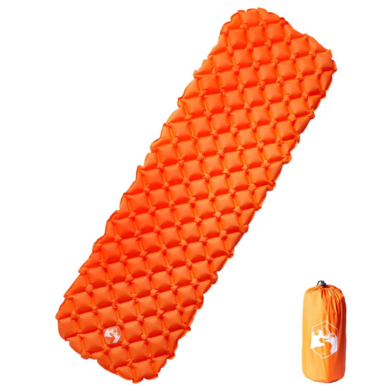 Load image into Gallery viewer, Vidaxl kampeermatras opblaasbaar 190x58x6 cm 1-persoons oranje
