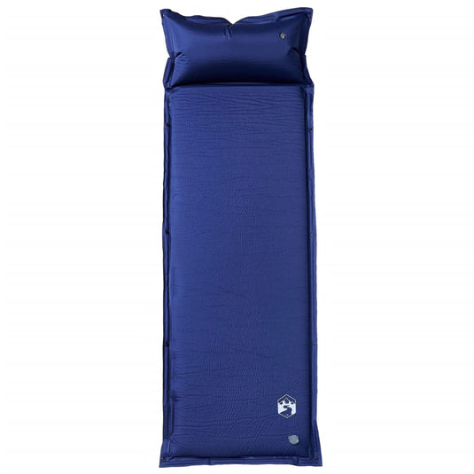 Vidaxl kampeermatras met kussen zelfopblazend 1-persoons marineblauw
