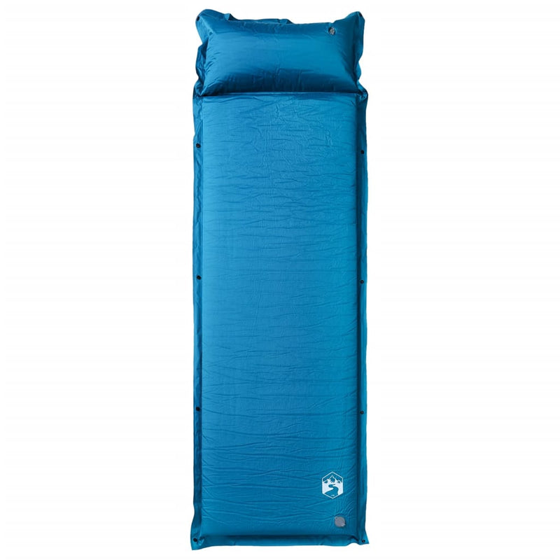 Load image into Gallery viewer, Vidaxl kampeermatras met kussen zelfopblazend 1-persoons turquoise
