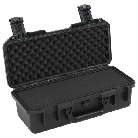 VidaXL Flightcase draagbaar 46,5x21,5x17,5 cm PP zwart