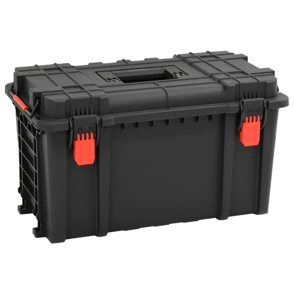 VidaXL Flightcase draagbaar 57x35x32,5 cm PP zwart