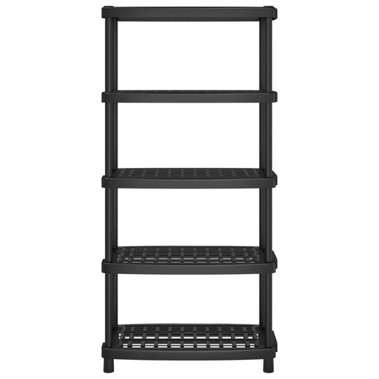 Vidaxl opbergrek 5-laags 93,5x45,5x194,5 cm polypropeen zwart