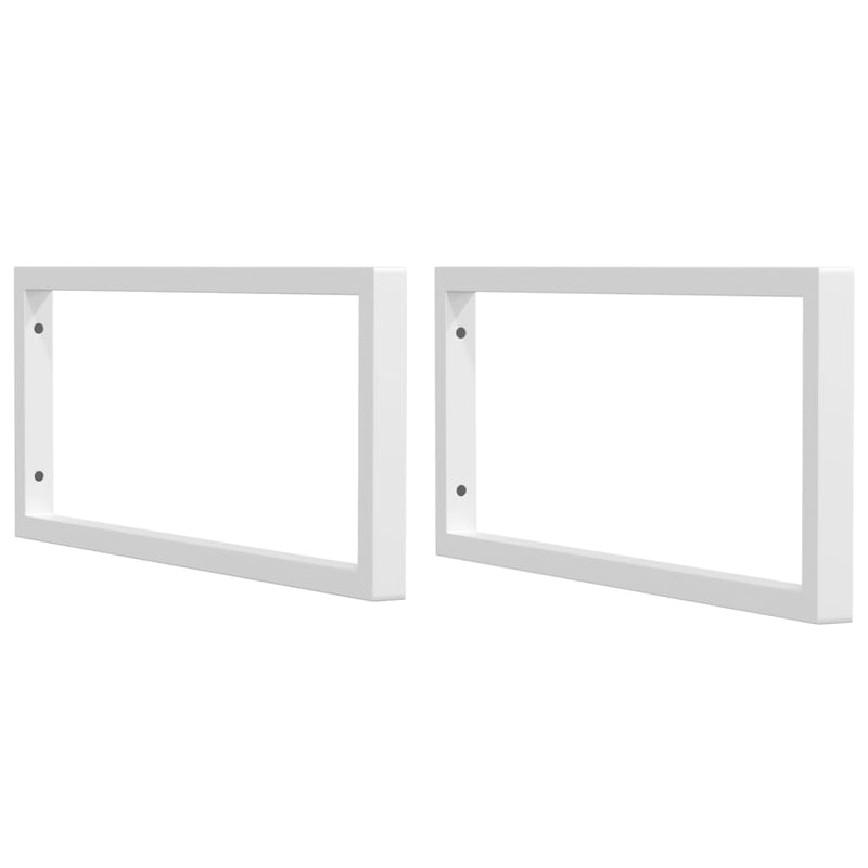 Load image into Gallery viewer, Vidaxl wandbeugels voor wasbak 2 st rechthoekig staal wit
