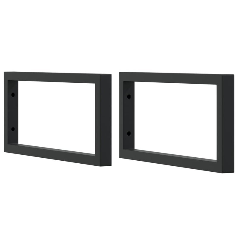 Load image into Gallery viewer, Vidaxl wandbeugels voor wasbak 2 st rechthoekig staal zwart
