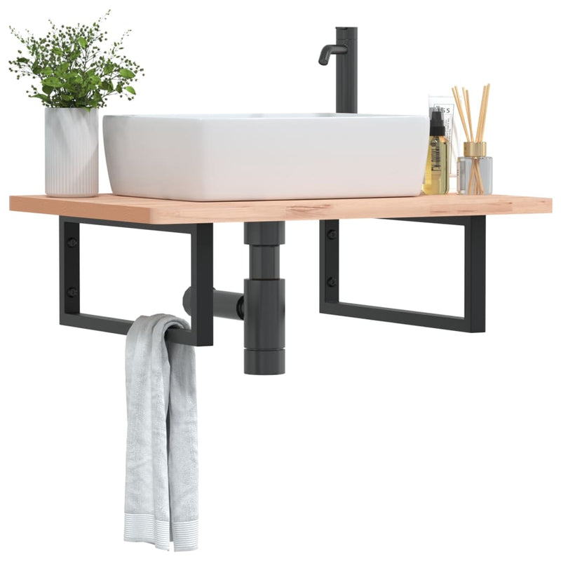 Load image into Gallery viewer, Vidaxl wandbeugels voor wasbak 2 st rechthoekig staal zwart
