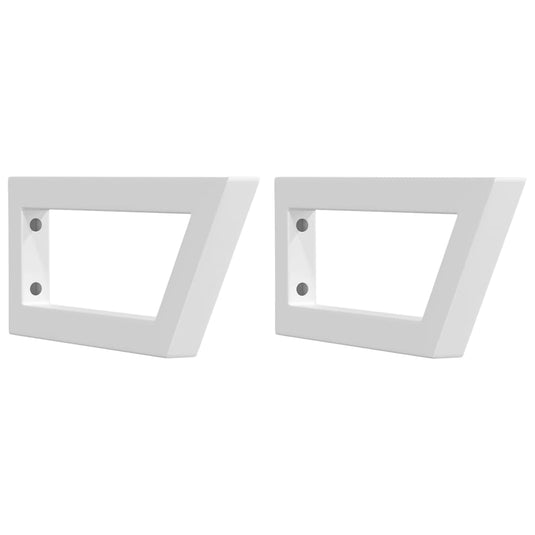 Vidaxl wandbeugels voor wasbak 2 st trapezium staal wit