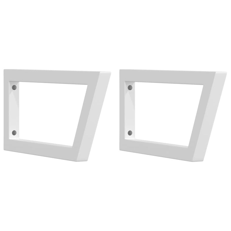 ギャラリービューアに画像をロードする, Vidaxl wandbeugels voor wasbak 2 st trapezium staal wit

