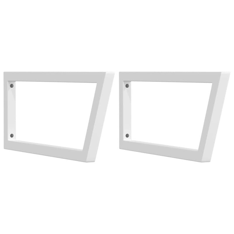 ギャラリービューアに画像をロードする, Vidaxl wandbeugels voor wasbak 2 st trapezium staal wit
