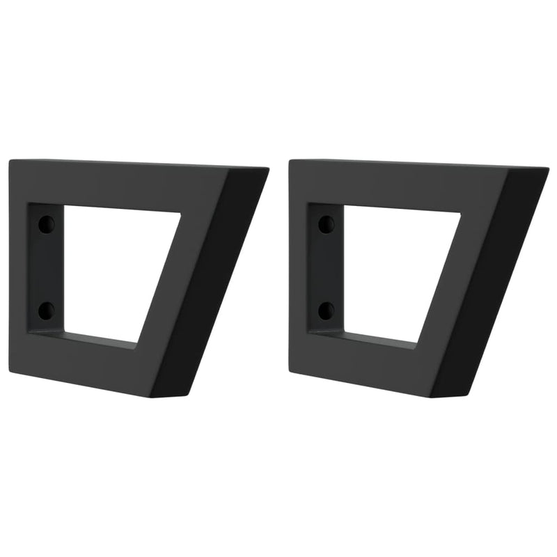 Afbeelding laden in galerijviewer, Vidaxl wandbeugels voor wasbak 2 st trapezium staal zwart
