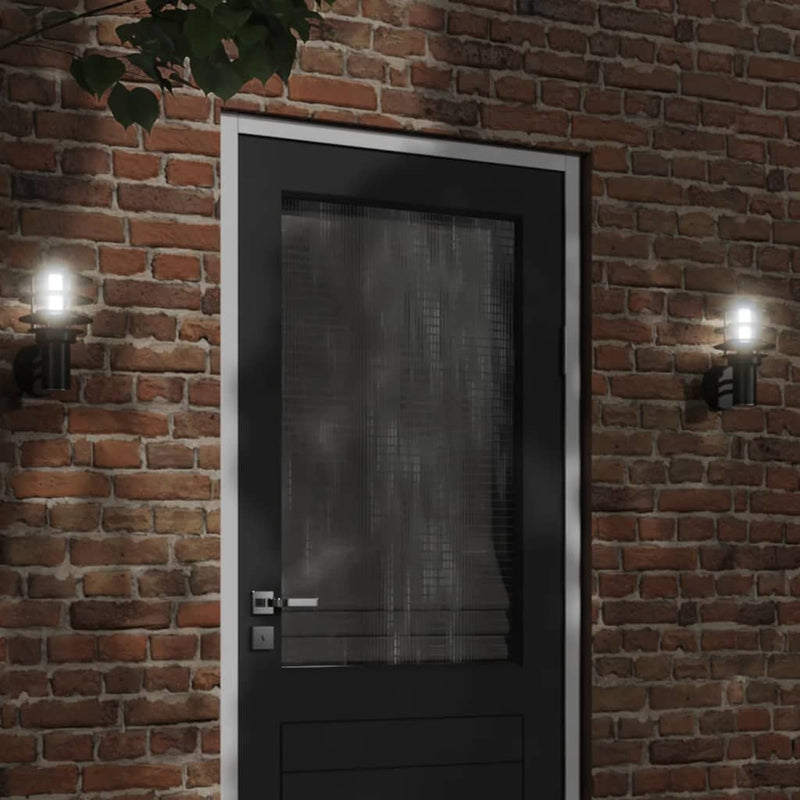 Load image into Gallery viewer, Vidaxl buitenwandlampen 2 st roestvrij staal zwart
