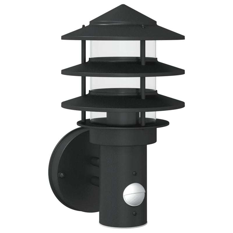 Load image into Gallery viewer, Vidaxl buitenwandlamp met sensor roestvrij staal zwart

