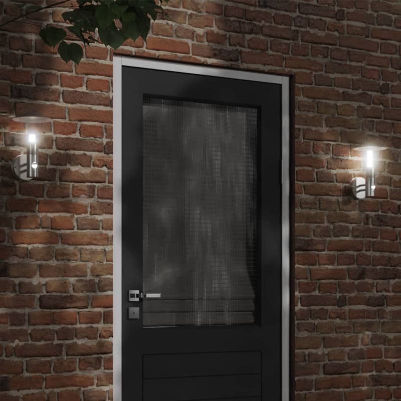 Load image into Gallery viewer, Vidaxl buitenwandlamp met sensor roestvrij staal zilverkleurig
