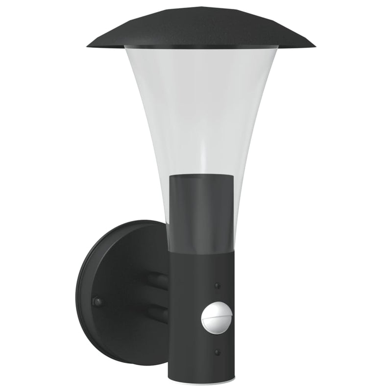 Load image into Gallery viewer, Vidaxl buitenwandlamp met sensor roestvrij staal zwart
