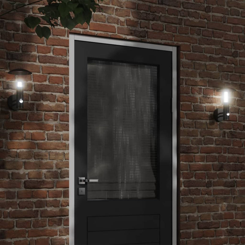 Load image into Gallery viewer, Vidaxl buitenwandlamp met sensor roestvrij staal zwart
