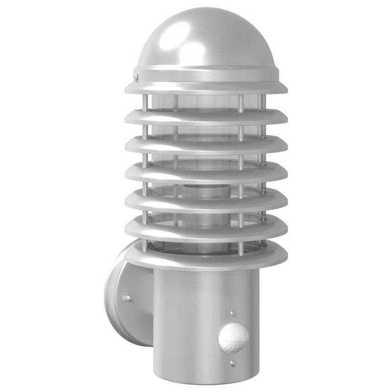 Load image into Gallery viewer, Vidaxl buitenwandlamp met sensor roestvrij staal zilverkleurig
