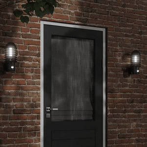 Vidaxl buitenwandlamp met sensor roestvrij staal zwart