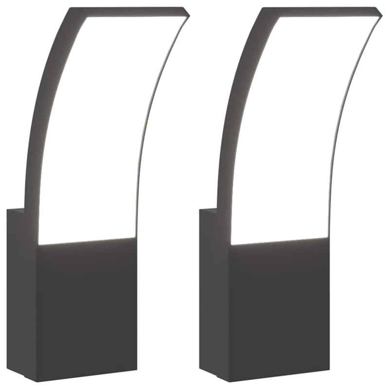 Load image into Gallery viewer, Vidaxl buitenwandlampen 2 st led gegoten aluminium zwart
