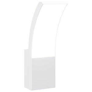 Vidaxl buitenwandlamp led gegoten aluminium wit