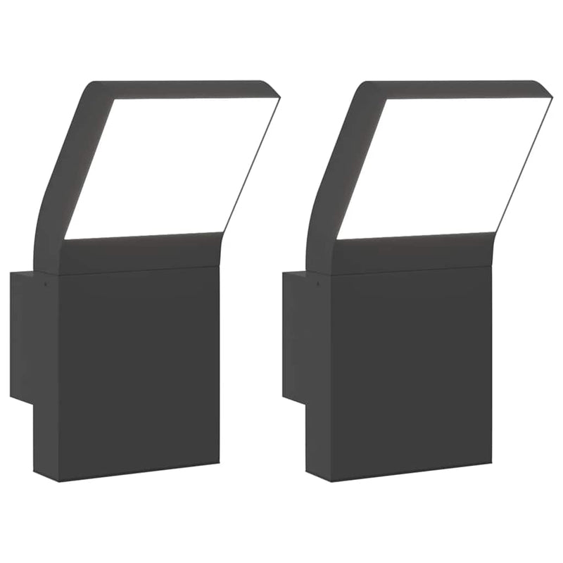 Load image into Gallery viewer, Vidaxl buitenwandlampen 2 st led gegoten aluminium zwart
